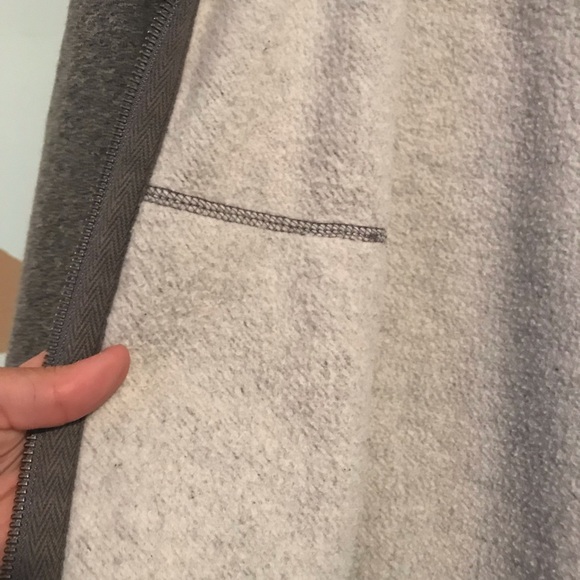 Dark grey polo thick zip up sweatshirt - Picture 5 of 6